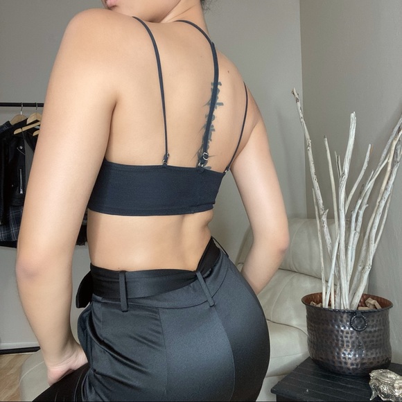 Black Mesh Bralette - Picture 2 of 3